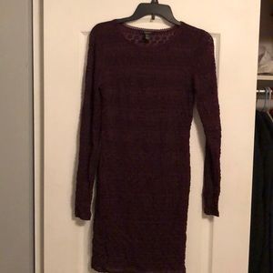 Eggplant fitted dress